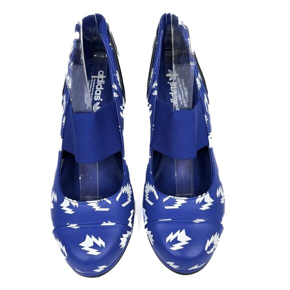 Adidas Torsion Heel Ankle Booties Iconic Blue White ZX 8000 Pattern Size 7 - NWT - Picture 3 of 8